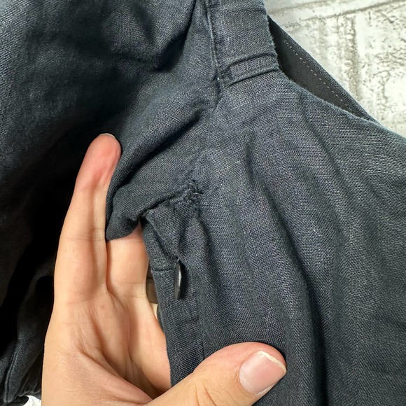 Capulet Dress Bernie Linen Mini Cutout Tie Front Short Puff Sleeve Boho Black XS - Picture 7 of 10